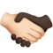 Handshake- Light Skin Tone- Dark Skin Tone emoji on Apple